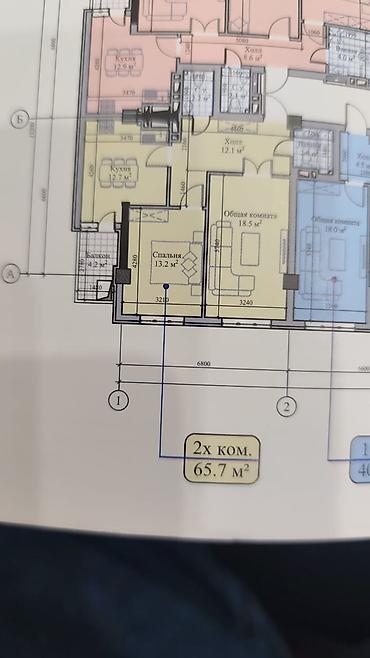 жк севен: 2 комнаты, 66 м², Технопарк Элитка, 6 этаж, ПСО (под самоотделку) — 5