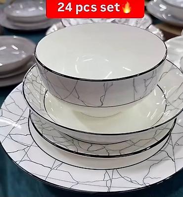 Set posuđa – 24 dela - Elegantni tanjiri i činije sa modernim
