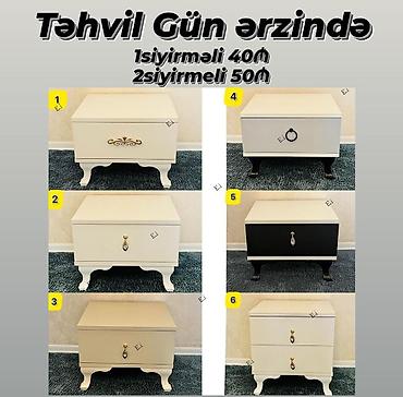 Тумбы: Tumba/çarpayı yanı dolabları – müxtəlif modellər və rənglər. - — 1