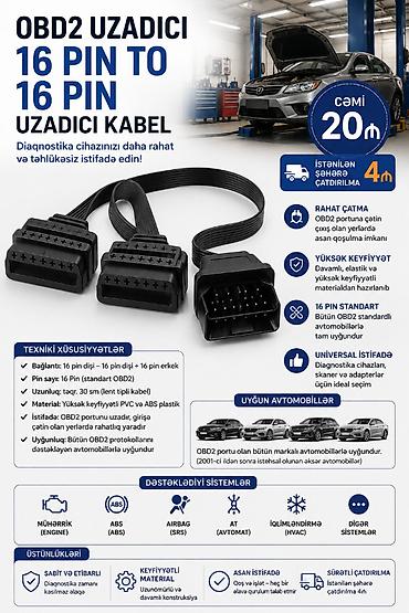Diaqnostik avtomobil skanerləri: Avto diaqnostika kabelləri. 🚍🚍🚍 Diaqnostika kabelləri Lənkəran — 16