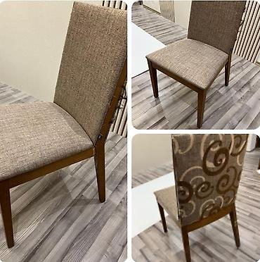 calisma masalari: Stullar – 6 ədəd, cəmi 100 AZN. - Material: möhkəm taxta karkas - — 1