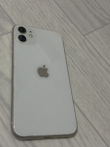 продаю потер 5 8 литров: IPhone 11, Б/у, 64 ГБ, Белый, Защитное стекло, Чехол, 75 %