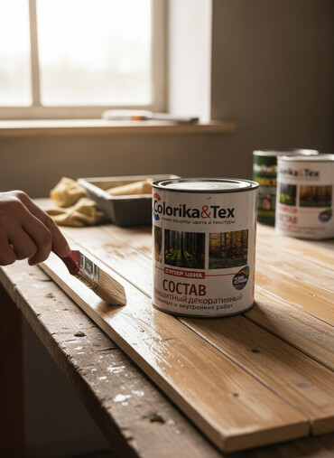 полимерное покрытие: Защитный декоративный состав «Colorika&Tex» для наружных и