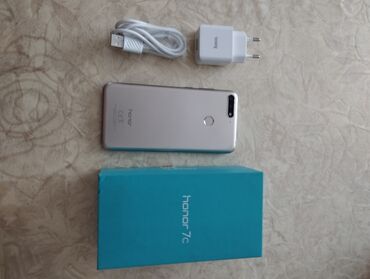 Acura: Honor 7C, 32 GB, rəng - Ağ, Sensor, Barmaq izi, Sənədlərlə