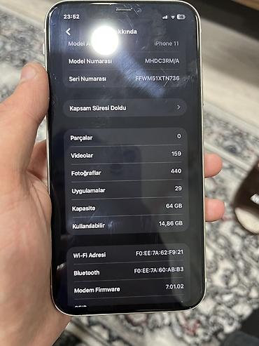 Apple iPhone: IPhone 11, 64 GB, Ağ, Face ID — 9