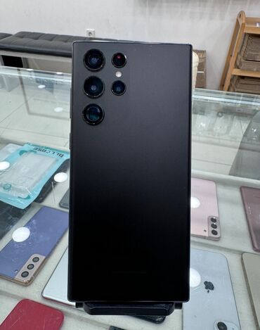 галакси s22: Samsung Galaxy S22 Ultra, Б/у, 512 ГБ, цвет - Черный, 1 SIM