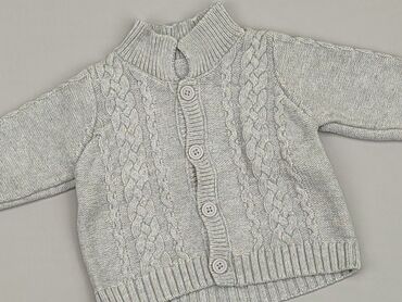 rozowy sweterek dla chłopca na szydełku: Кардиган, 0-3 міс., стан - Ідеальний