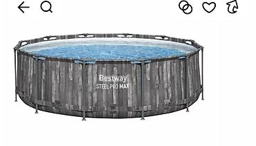 Бассейны: Bestway Steel Pro MAX üstüaçıq hovuz - Forma: dairəvi, ağac — 3