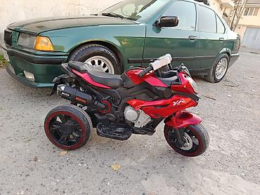 Игрушечный транспорт: Uşaq üçün elektrikli üçtəkərli motosiklet - Rəng: qırmızı-qara - — 3
