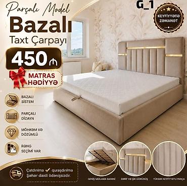 2х yarus carpayı: Parçalı model bazalı taxt çarpayı – G_L1 - Qiymət: 450 ₼ - Matras — 1