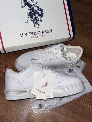 Krossovka ve ketlər: Us Polo Assn, Ölçü: 38, rəng - Ağ, Yeni
