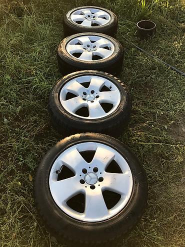 Транспорт: Колеса в сборе 225 / 55 / R 17, Всесезонная, Б/у, Комплект, Легковые, Литые, отверстий - 5 — 5