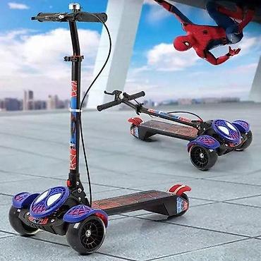 Elektrik nəqliyyatı: Samokat "SK110 Spiderman göy" 🔹 Model: SK110 Spiderman Göy 🔹 Yaş — 1