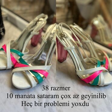 Tuflilər: Tuflilər, Ölçü: 38, rəng - Ağ, İşlənmiş