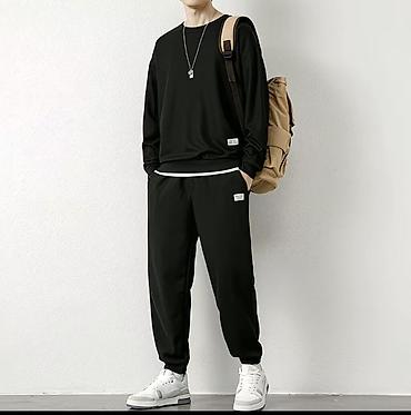 pull and: Мужской спортивный костюм, Все размеры, Новый, цвет - Черный, Платная доставка — 2