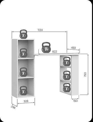 study table: Компьютерный стол, Новый, С полками — 2