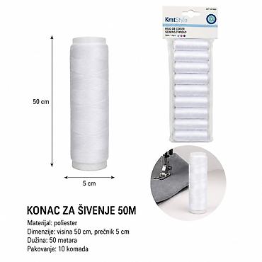KMT Poliesterski konac bela 5201889 Poliesterski konac za šivenje u