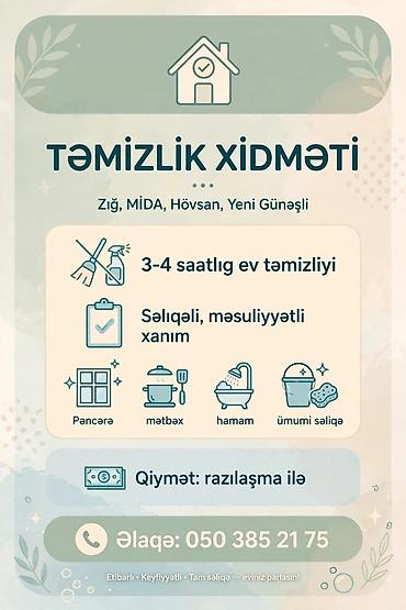 evde daye: Təmizlik | Evlər | Gündəlik təmizlik — 1