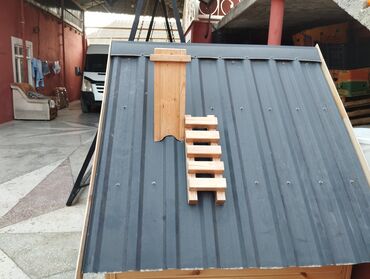 Yuvalar: Taxta it evi - Material: təbii ağacdan yığılma, iç və çöl səthləri — 7