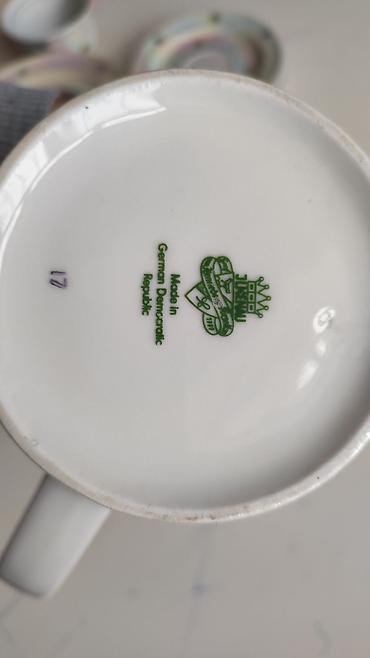 çaydan dəsti: Çay dəsti, rəng - Ağ, Farfor, Madonna, 6 nəfərlik, Almaniya — 7
