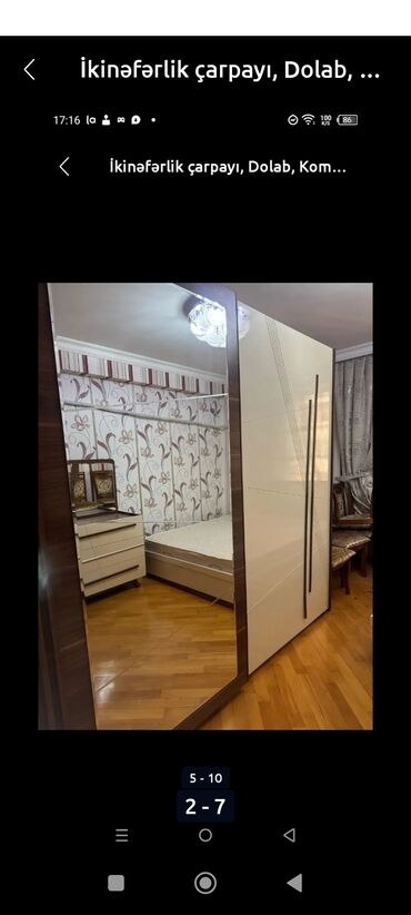 yatağ dəsti: İkinəfərlik çarpayı, 2 tumba, Dolab, Komod, Türkiyə, Yeni