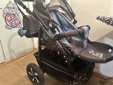 Коляски: Коляска, цвет - Голубой, Б/у — 11