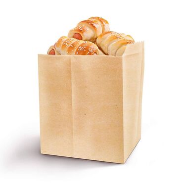 хлеб упаковка: Бумажный пакет без ручек на вынос. Цвет: коричневый Материал: пищевая