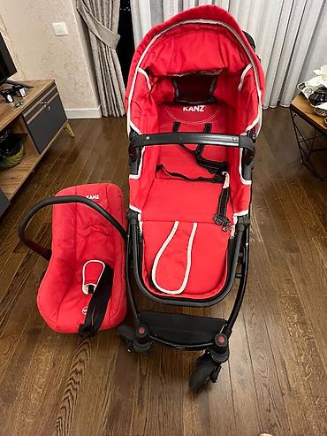 Другое: KANZ uşaq arabası + daşıma oturacağı (travel system) - Rəng: qırmızı — 2