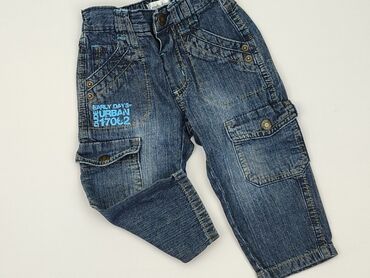 kombinezon jeansowy z długim rękawem: Denim pants, EarlyDays, 6-9 months, condition - Very good