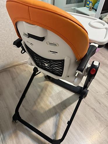 Столы для кормления: Peg Perego Siesta uşaq yemək stulu - Rəng: narıncı oturacaq, ağ-qara — 7