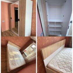 встроенная мебель для спальни: Двуспальная кровать, Шкаф