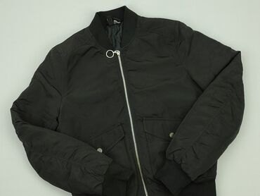 czarne t shirty z nadrukiem: Bomber jacket, H&M, XS (EU 34), condition - Perfect