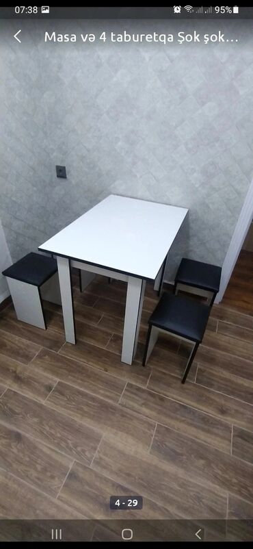 Комплекты столов и стульев: Для кухни, Новый, Нераскладной, Прямоугольный стол, 4 стула, Украина