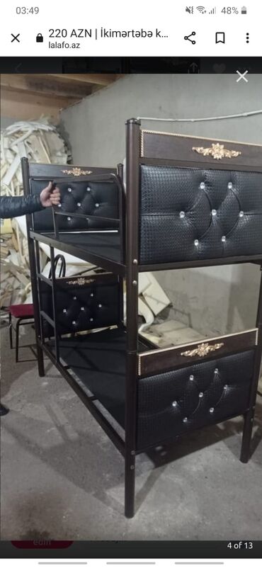 İkimərtəbəli uşaq çarpayıları: Oğlan və qız üçün, Yeni, Çarpayı, Matrassız, Siyirməsiz — 30