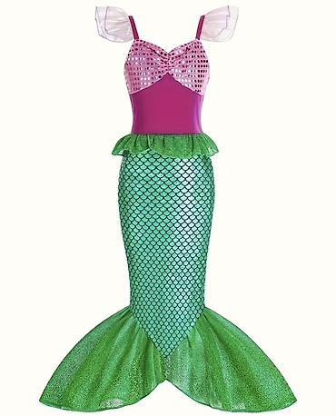 pantera haljine: Dečiji kostim male sirene ARIEL 130 cm NOVO Kostim nije za plivanje — 3