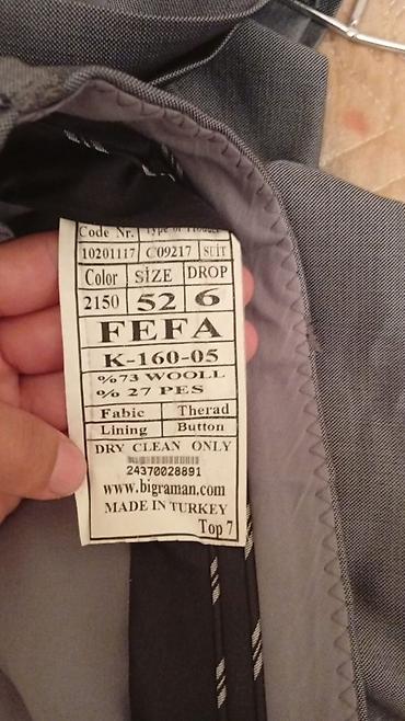 de facto sweatshirt: Kişi kostyumu – FEFA, model K-160-05 - Rəng: 2150 (boz ton) - Ölçü — 2