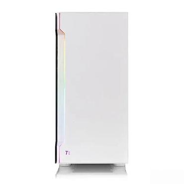 samovar cena: PC kućište – mid‑tower, belo sa bočnom kaljenim staklom i RGB linijom — 2