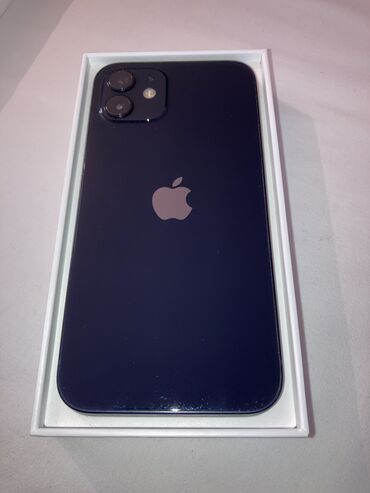 Apple iPhone: IPhone 12, 64 GB, Midnight, Simsiz şarj, Face ID, Sənədlərlə