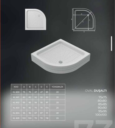 Duş poddonları: Duş kabinələr ara bölmələr özəl sifarişlə hazırlanır rəng və ölçü -da lalafo.az — 5 Duş poddonları: Duş kabinələr ara bölmələr özəl sifarişlə hazırlanır rəng və ölçü — 5