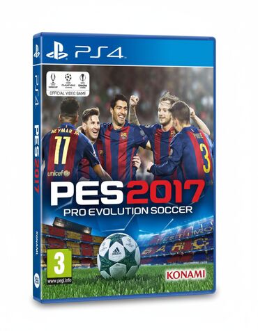ps4 rolu: Pes 2017, Təzədir, lakin qutusu yoxdur, Yaxşı işləyir