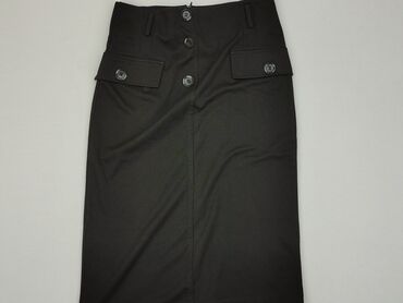 spódnice midi czarne z rozcięciem: Skirt, M (EU 38), condition - Good