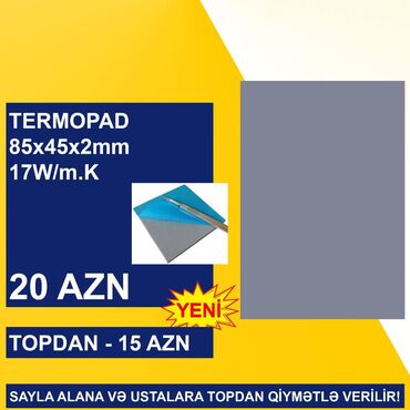 Termopasta: Termopastalar və Termopadlar SAYLA ALANA VƏ USTALARA TOPDAN QİYMƏTLƏ — 6