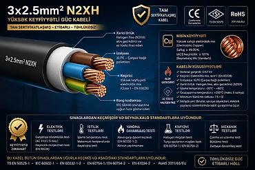 free: Kabel 3x2,5mm N2XH 🎙️Ölçü fərqinə görə qiymətdə endirim ediləcək — 2