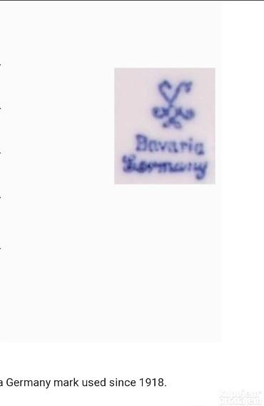 Čajnici: Bokal 1918g + Oscar Shaller Bavaria porcelan. Bokal je nov,pozlata — 3