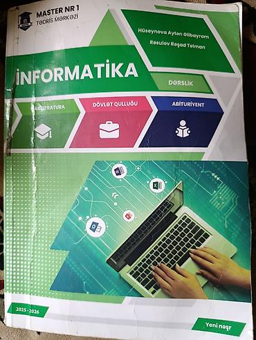 Satılır: 4 ədəd tədris vəsaiti (kitab dəsti) 1) İnformatika –