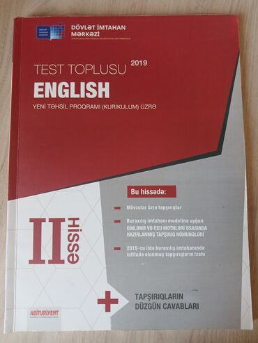 pdf test toplusu: İngilis dili Testlər 11-ci sinif, DİM, 2-ci hissə, 2019 il