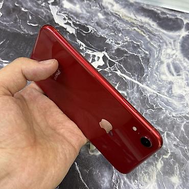Apple iPhone: IPhone Xr, Б/у, 64 ГБ, Красный, Чехол, 81 % — 7