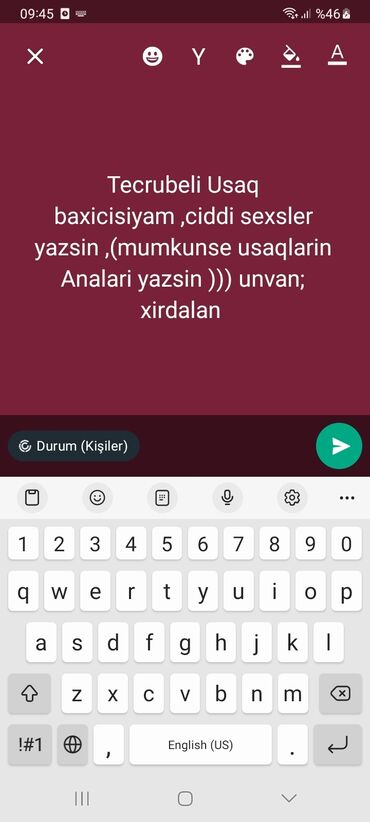 təmizlik işi: Dayə. 40