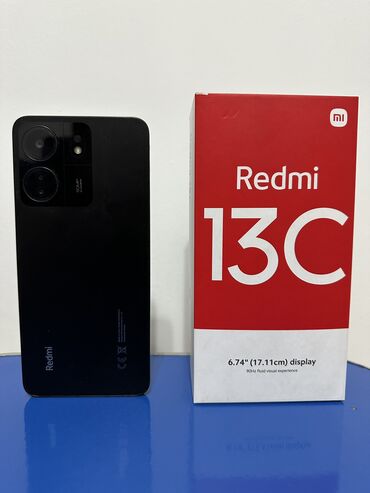 смартфон redmi: Redmi, Redmi 13C, Новый, 128 ГБ, цвет - Серый, 2 SIM