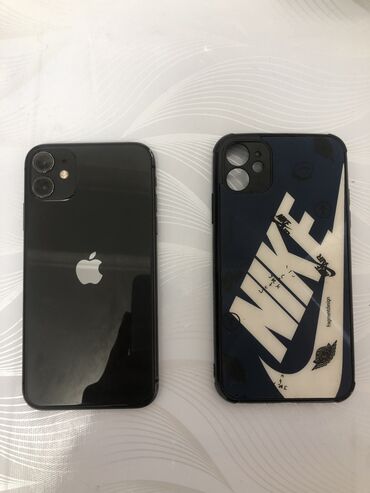 Apple iPhone: IPhone 11, Б/у, 64 ГБ, Черный, Чехол, 80 % — 1